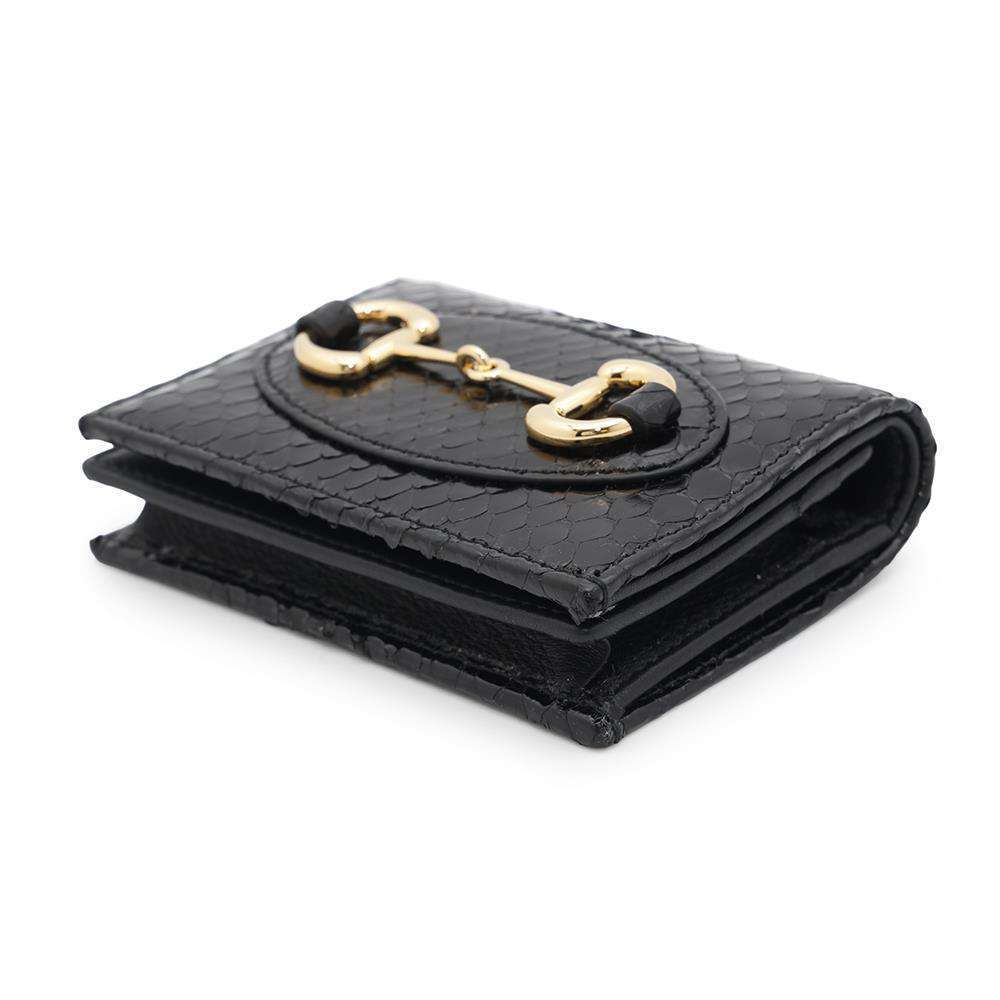 Gucci Horsebit Python Leather Wallet Black - image 2